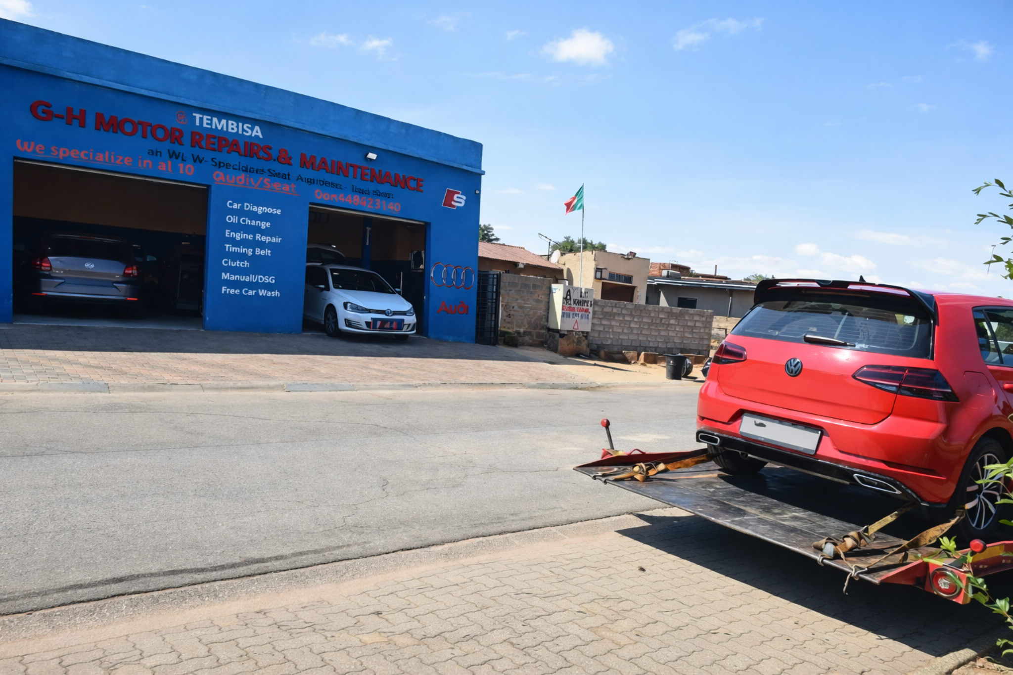 Vehicle delivery to workshop